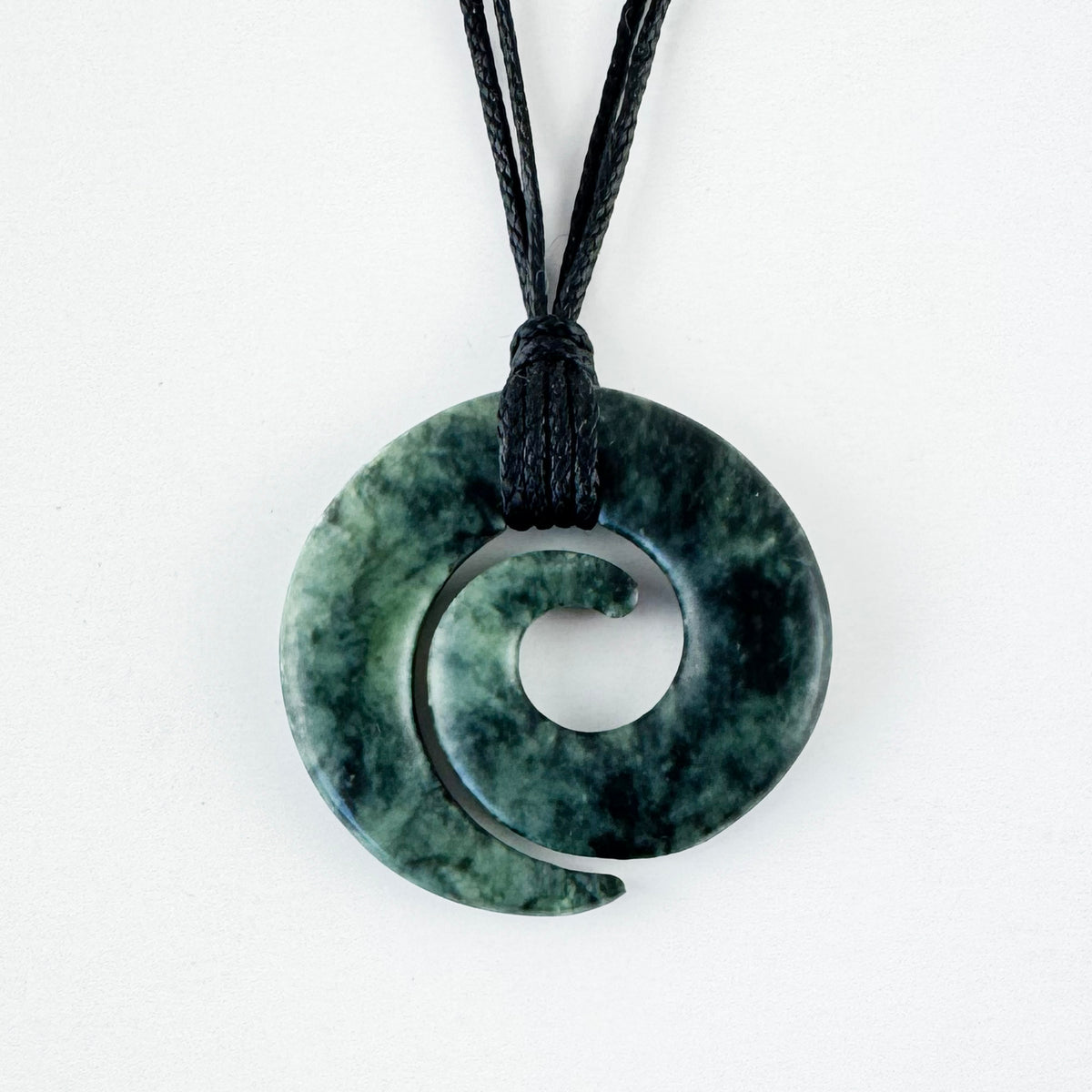 Genuine NZ Greenstone Open Koru Necklace – Maori Pounamu Pendant