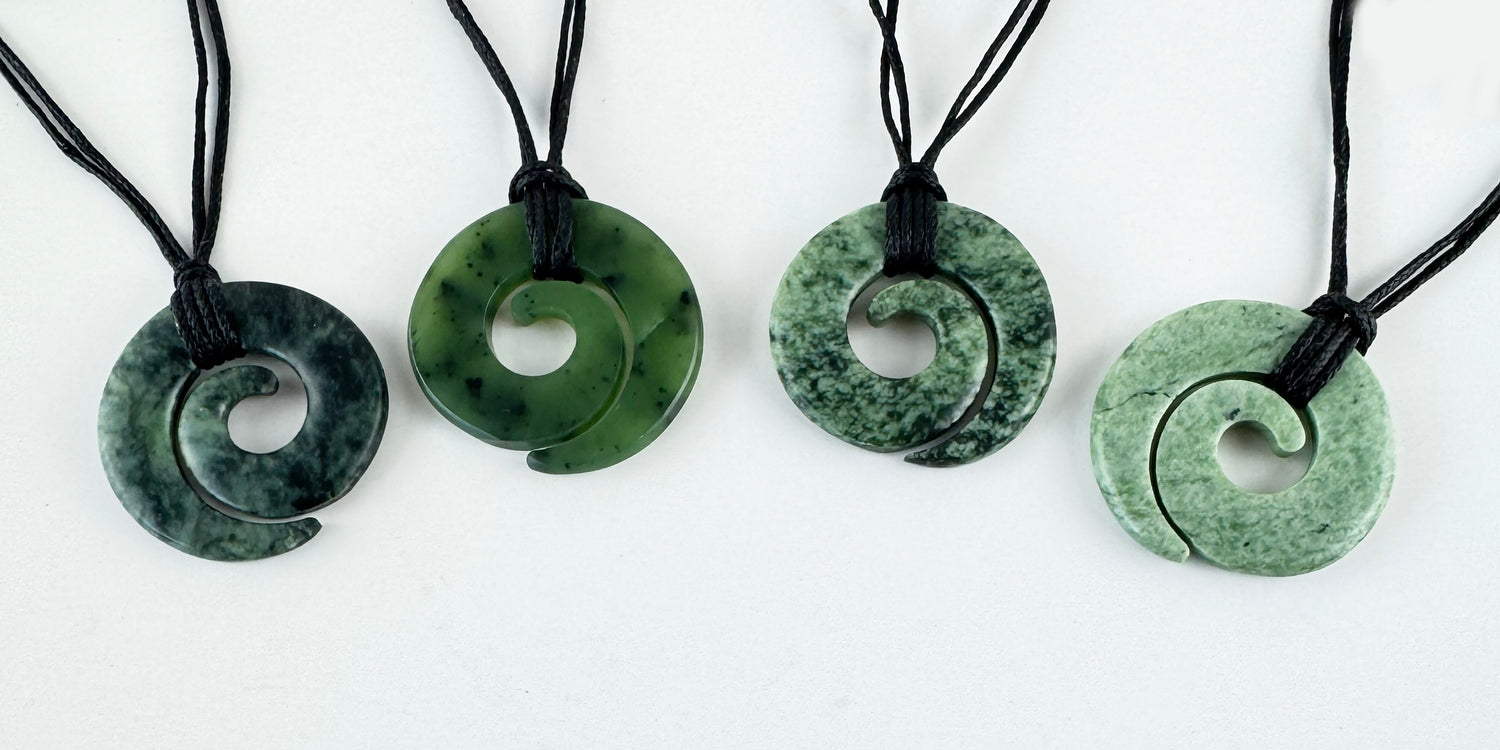 Genuine NZ Greenstone Open Koru Necklace – Maori Pounamu Pendant