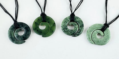Genuine NZ Greenstone Open Koru Necklace – Maori Pounamu Pendant