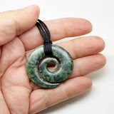 Genuine NZ Greenstone Open Koru Necklace - ShopNZ