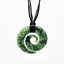 Genuine NZ Greenstone Open Koru Necklace