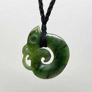 Genuine NZ Greenstone Manaia Koru Necklace - ShopNZ