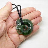 Genuine NZ Greenstone Manaia Koru Necklace - ShopNZ