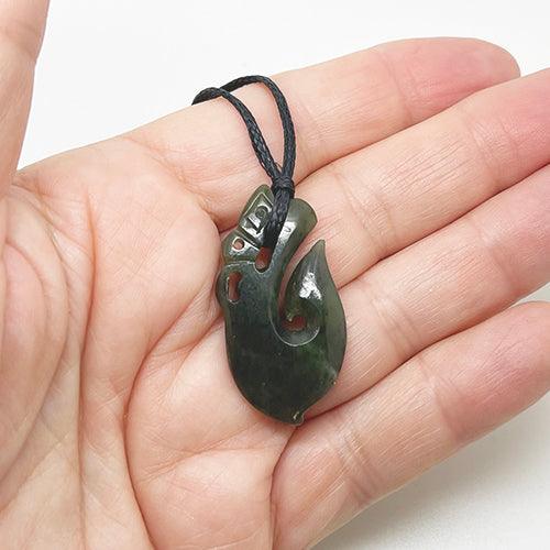 Small Genuine NZ Greenstone Maori Manaia Necklace