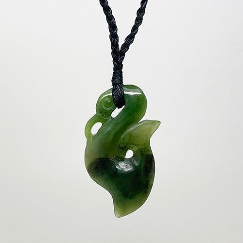 Medium Size Genuine NZ Greenstone Manaia Necklace