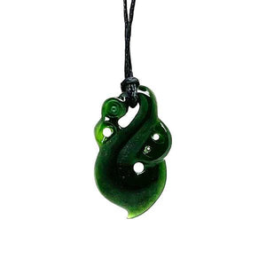Genuine Ngai Tahu Pounamu Greenstone Manaia Necklace