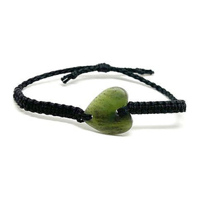 Ngai Tahu Pounamu Greenstone Heart Bracelet - ShopNZ