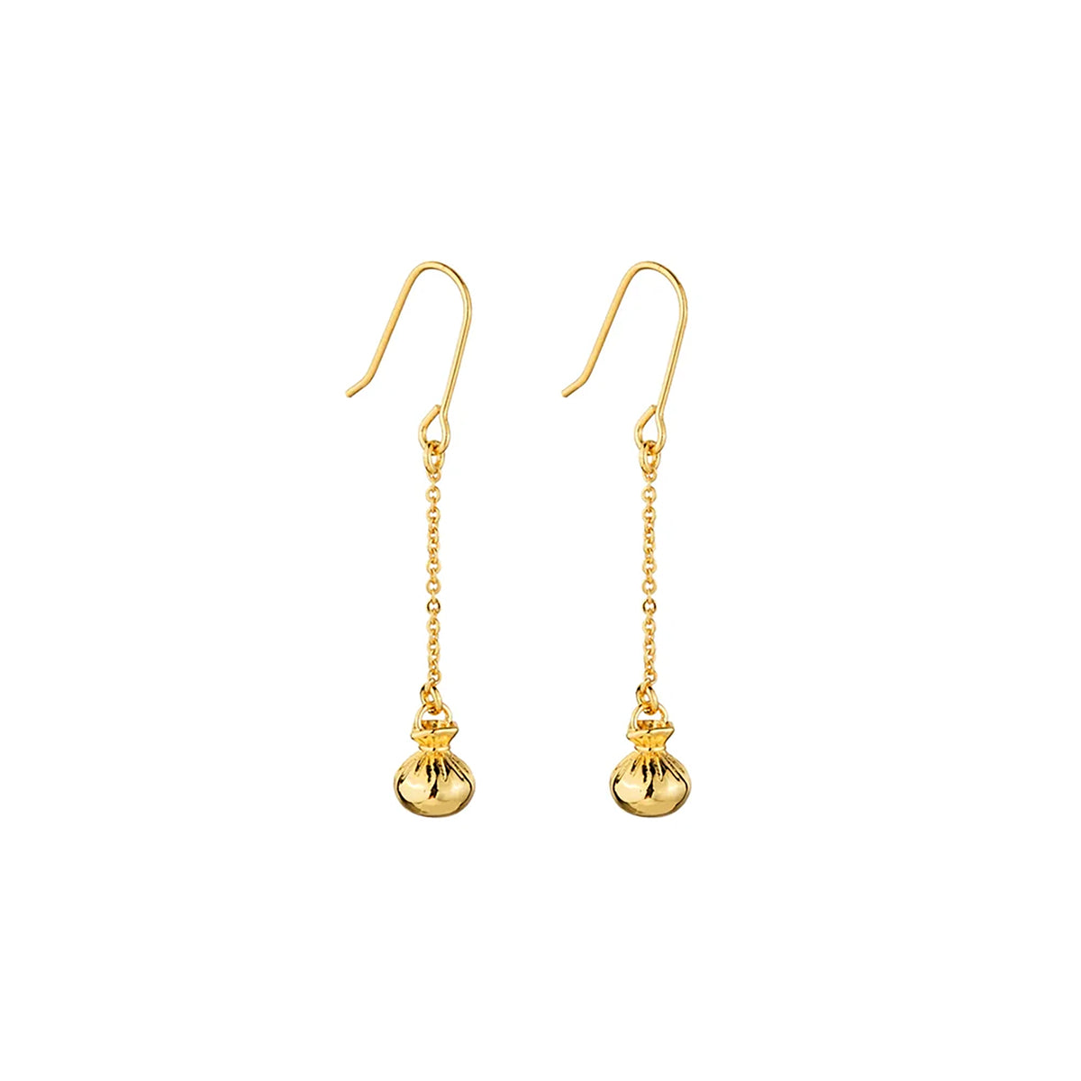 Pretty Little Taonga Gold Dangling Poi Earrings