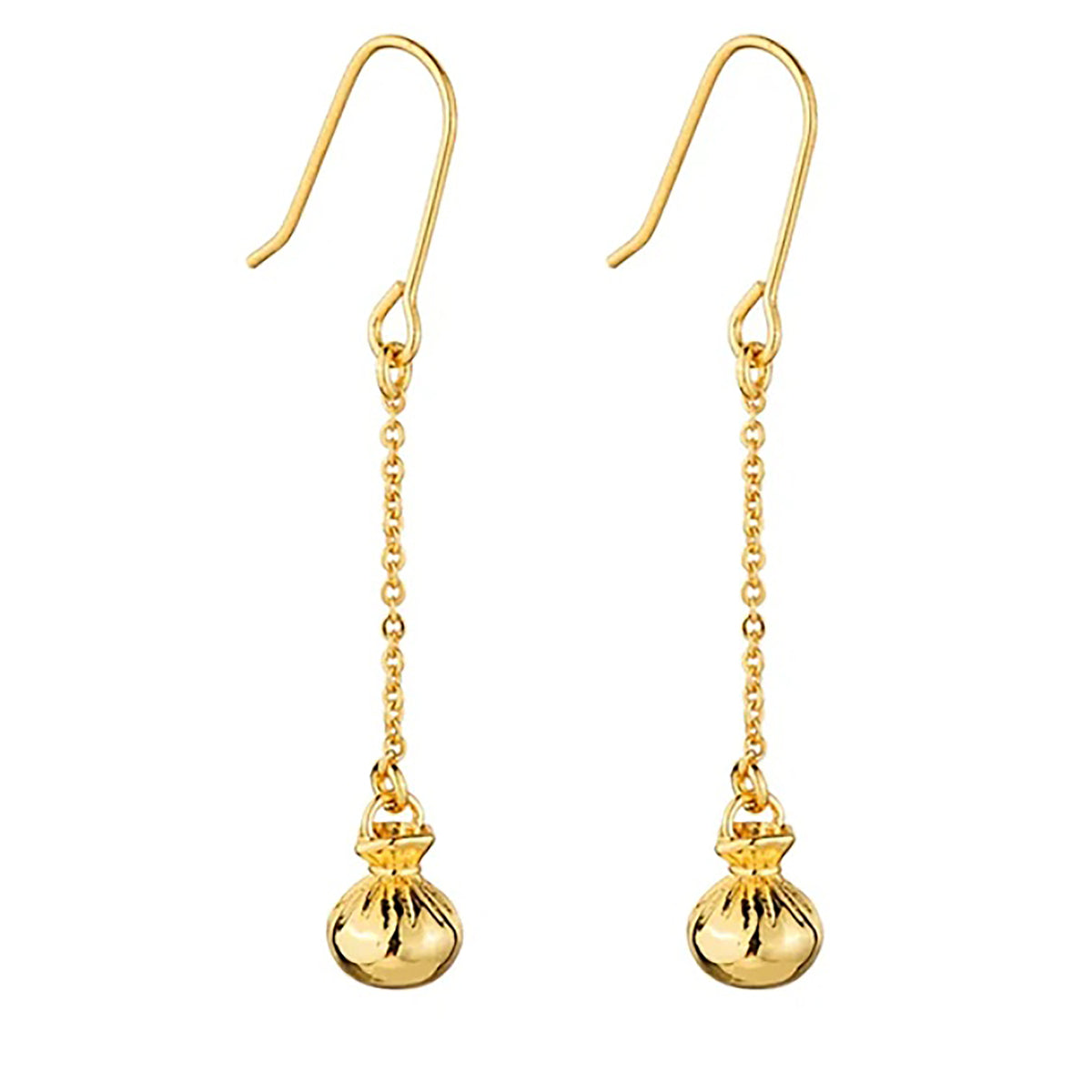 Pretty Little Taonga Gold Dangling Poi Earrings
