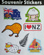 Kiwi Set of 7 Souvenir NZ Stickers