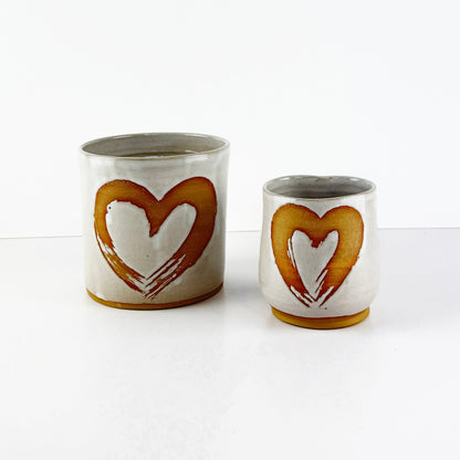 Beautiful NZ Handmade Plant Pot with Heart