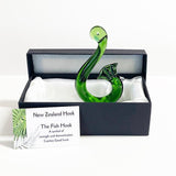 15cm Green Glass Maori Hook Trophy Ornament - ShopNZ