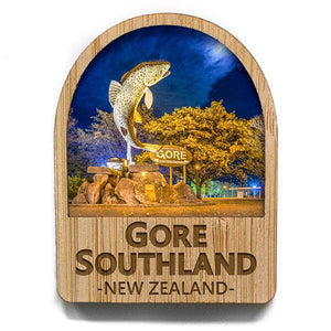 Gore Southland NZ Bamboo Fridge Magnet - ShopNZ