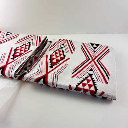 Māori Blanket - Red Niho Pattern - Symbol of Unity and Collective Strength