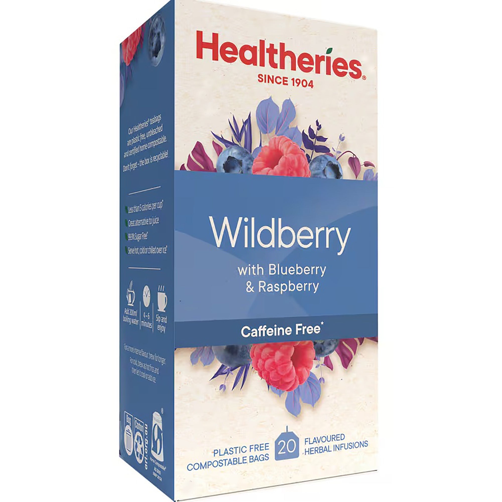 Healtheries Wildberry Tea Bags - Sweet Berries with Spicy Cinnamon