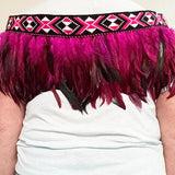 Hot Pink and Cerise Short Maori Korowai - ShopNZ