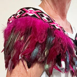 Hot Pink and Cerise Short Maori Korowai - ShopNZ