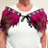 Hot Pink and Cerise Short Maori Korowai - ShopNZ