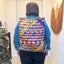 Multicoloured Maori Flax Kete Backpack Pikau