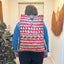 Red and Natural Flax Maori Backpack Pikau