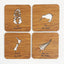 Set of 4 NZ Rimu Cutout Coasters