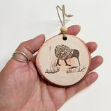 NZ Made Wood Slice Kiwi Bird Ornament