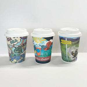 Fully Home Compostable Kiwiana Coffee Cups - ShopNZ