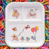 Kuwi the Kiwi Enamel Divided Plate - ShopNZ