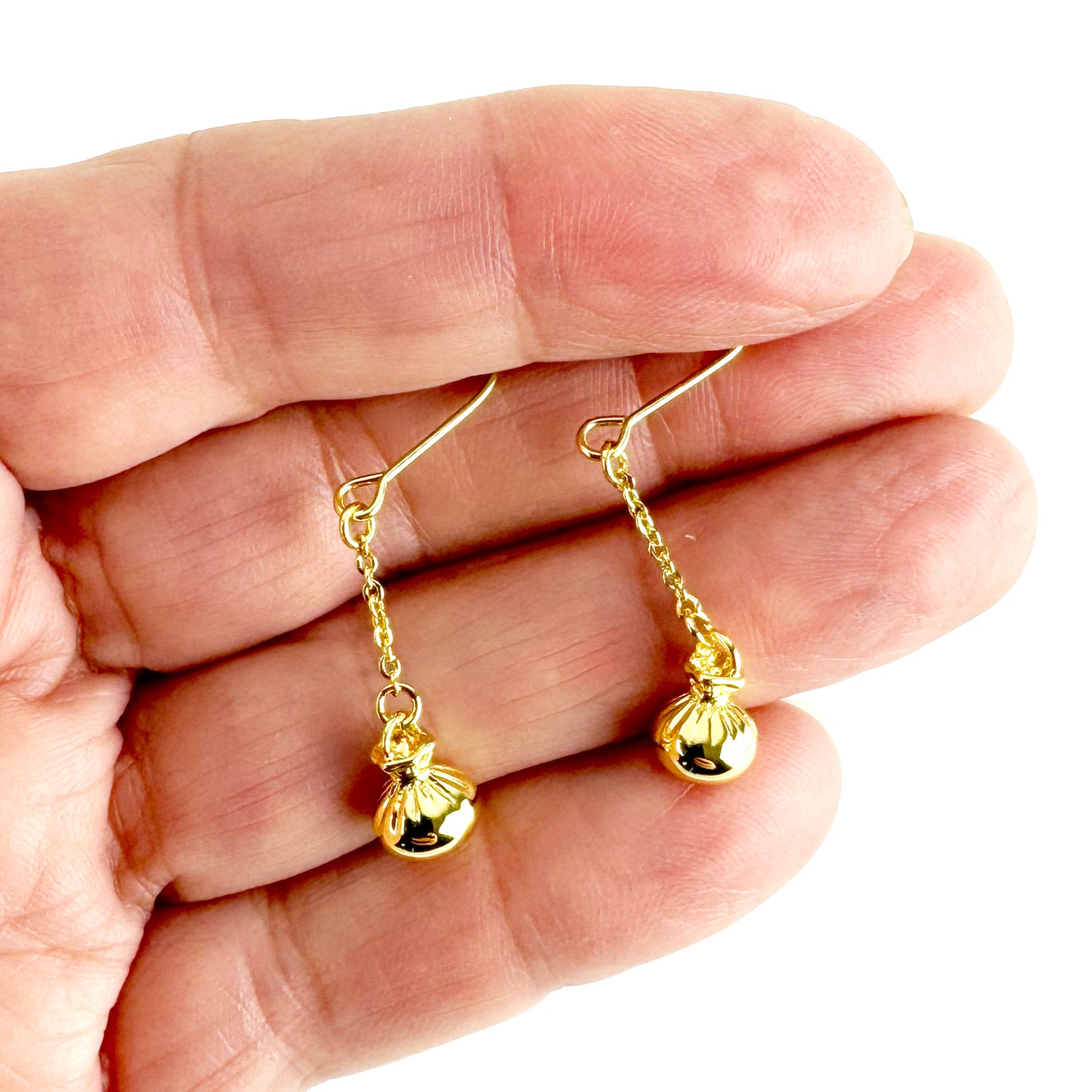 Pretty Little Taonga Gold Dangling Poi Earrings