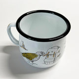 NZ Kiwi Kea and Weka Birds Enamel Mug - ShopNZ