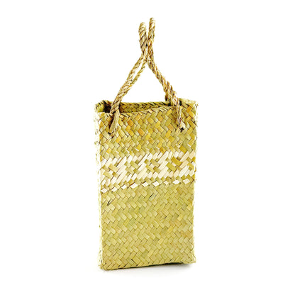 Half Wine Bottle Size Vietnamese Flax Bag