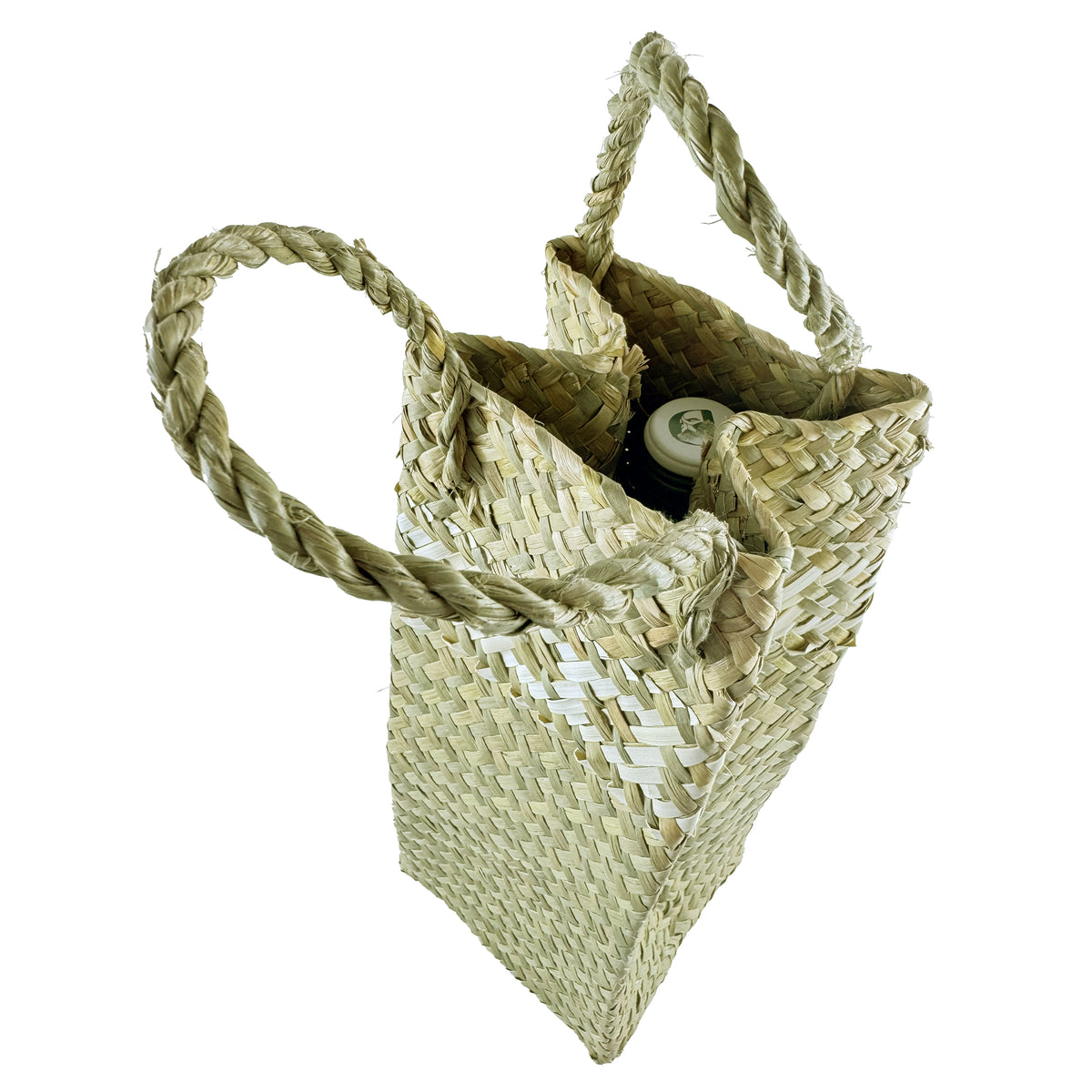 Full Size Wine Bottle Vietnamese Flax Bag
