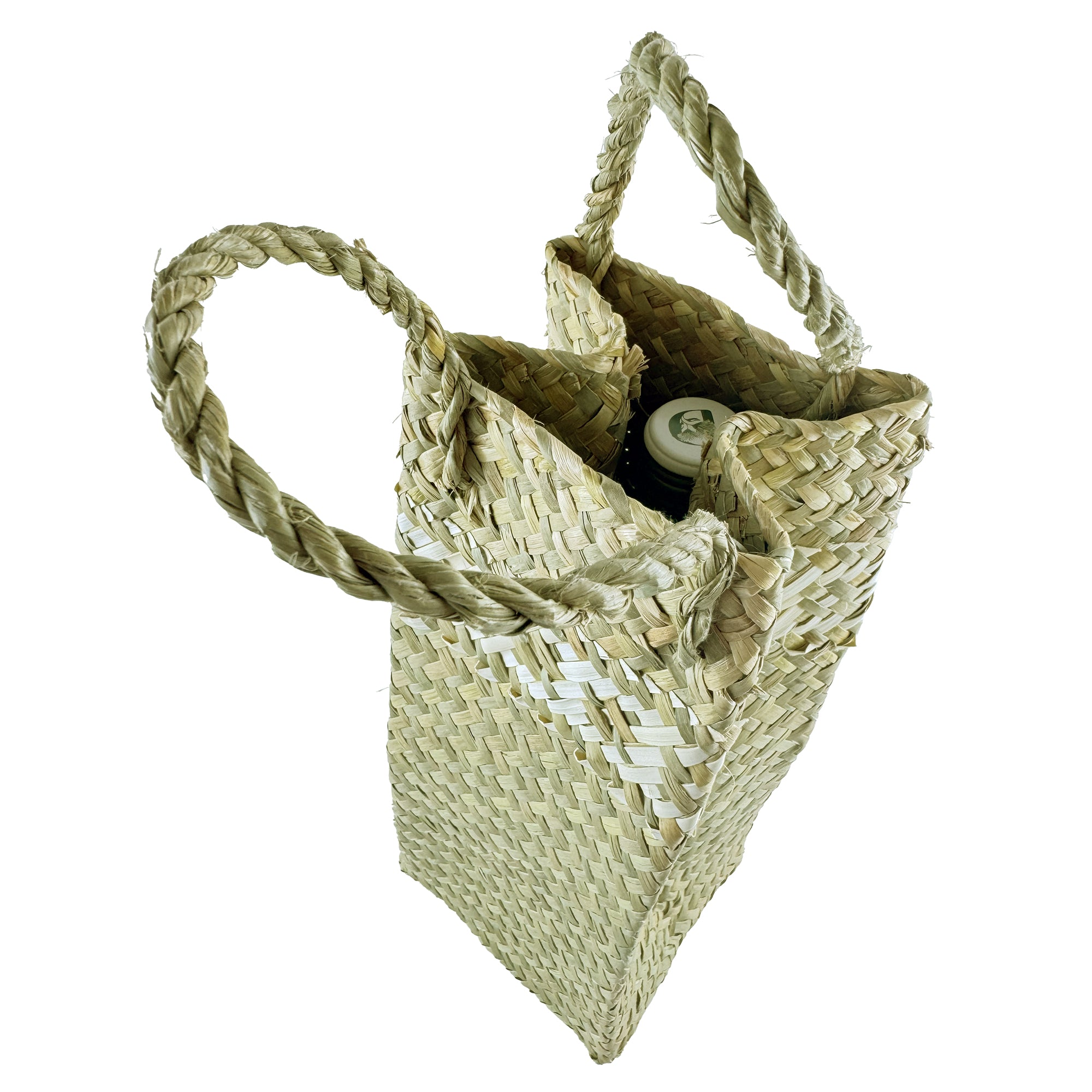 Full Size Wine Bottle Vietnamese Flax Bag
