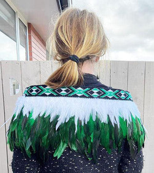 Emerald Green Short Korowai Cape - ShopNZ