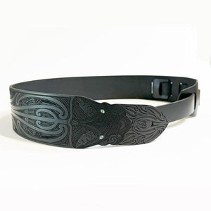 Stunning Maori Leather Guitar Strap - ShopNZ