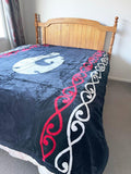 Maori Fish Hook Mink Blanket - suit Double Queen and King Size Bed