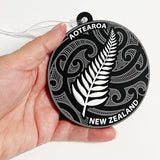 NZ Silver Fern and Maori Tattoo Luggage Tag