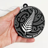 NZ Silver Fern and Maori Tattoo Luggage Tag