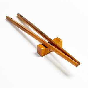 NZ Matai Wood Chopsticks with Engraved Silver Fern - ShopNZ