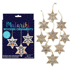 Pack of 9 Matariki Decorative Stars Whetu - ShopNZ