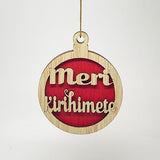 Merry Christmas NZ Ornament in English and Maori