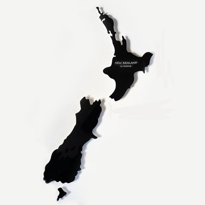 Large Map of NZ Wall Art with NEW ZEALAND is Home Engraving