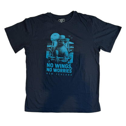 No Wings No Worries - Fun NZ Souvenir Kiwi Bird Unisex T-shirt