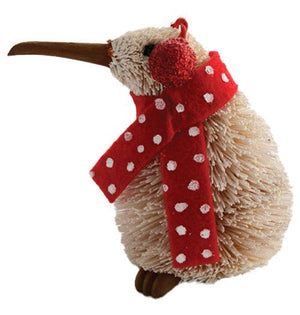 Cute Brush NZ Kiwi Bird Snowman Christmas Ornament - ShopNZ