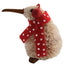 Cute Brush NZ Kiwi Bird Snowman Christmas Ornament