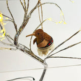 Cute Brush NZ Kiwi Bird Christmas Ornament with Piupiu - ShopNZ