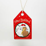 NZ Made Lamb and Kiwi Cutout Eco Christmas Ornament