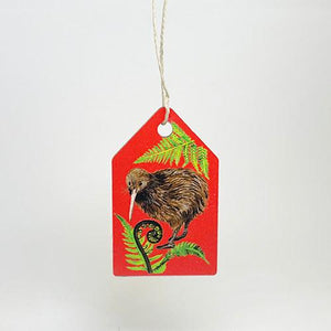 NZ Made Kiwi and Ferns Eco Christmas Ornament - ShopNZ