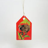 NZ Made Kiwi and Ferns Eco Christmas Ornament