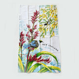 Gorgeous NZ Birds Tui Fantail Kowhai and Flax Teatowel - ShopNZ